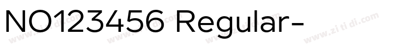 NO123456 Regular字体转换